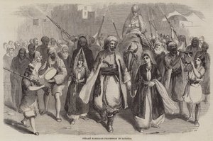 Fellah-ægteskabsoptog i Latakia